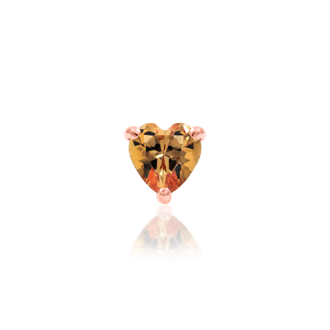DARK CHAMPAGNE HEART - THREADLESS END *PRE-ORDER* Junipurr Jewelry