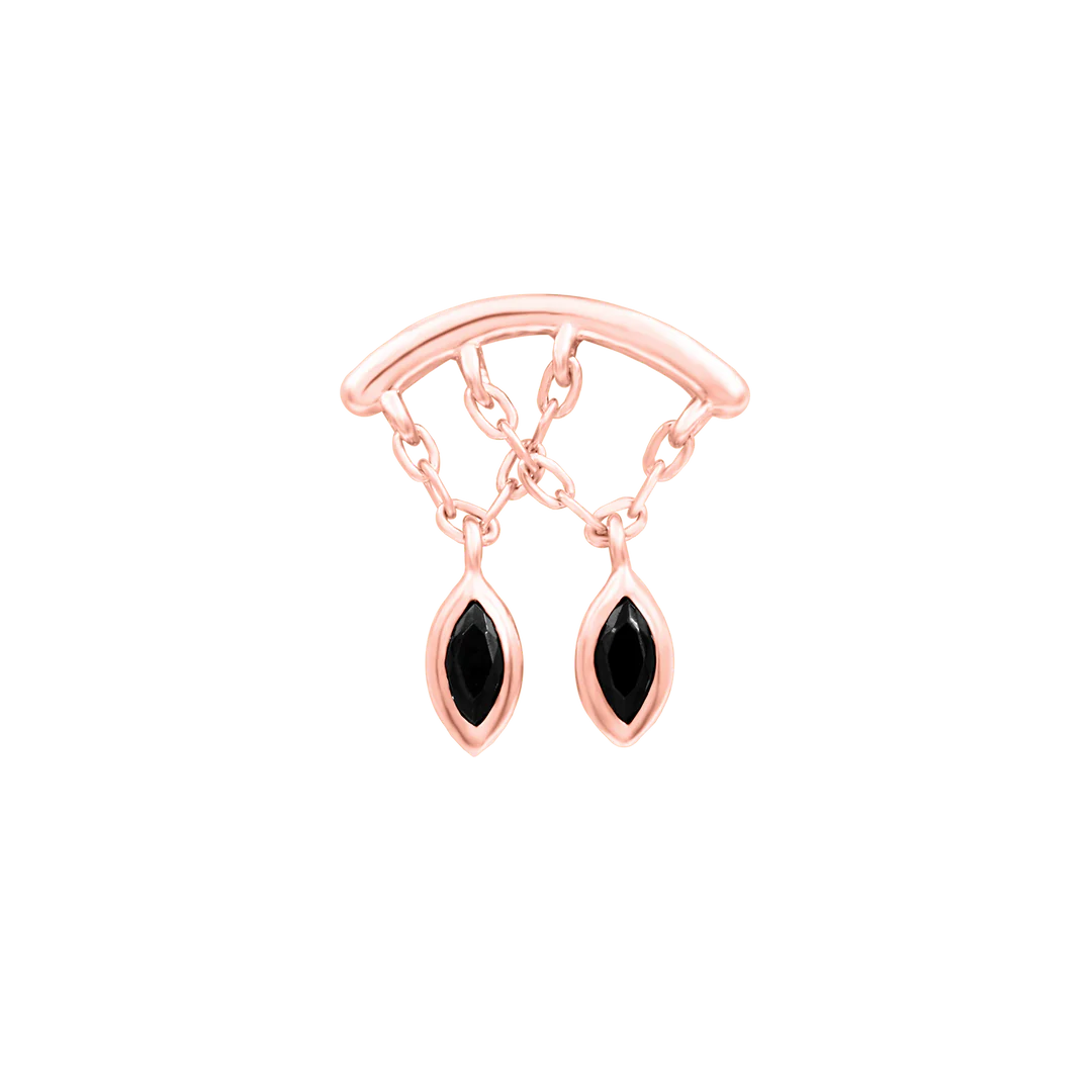DELPHINE + BLACK CZ - THREADLESS END *PRE-ORDER* Junipurr Jewelry