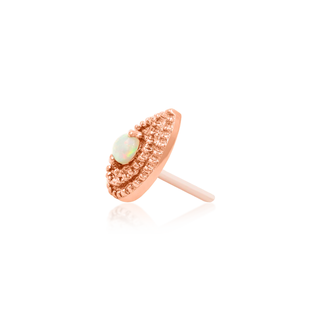 PEAR OPAL DOUBLE MILLGRAIN - THREADLESS END *PRE-ORDER* Junipurr Jewelry