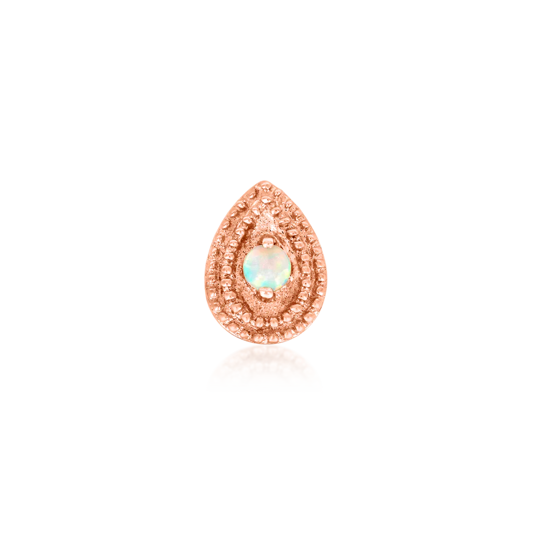 PEAR OPAL DOUBLE MILLGRAIN - THREADLESS END *PRE-ORDER* Junipurr Jewelry