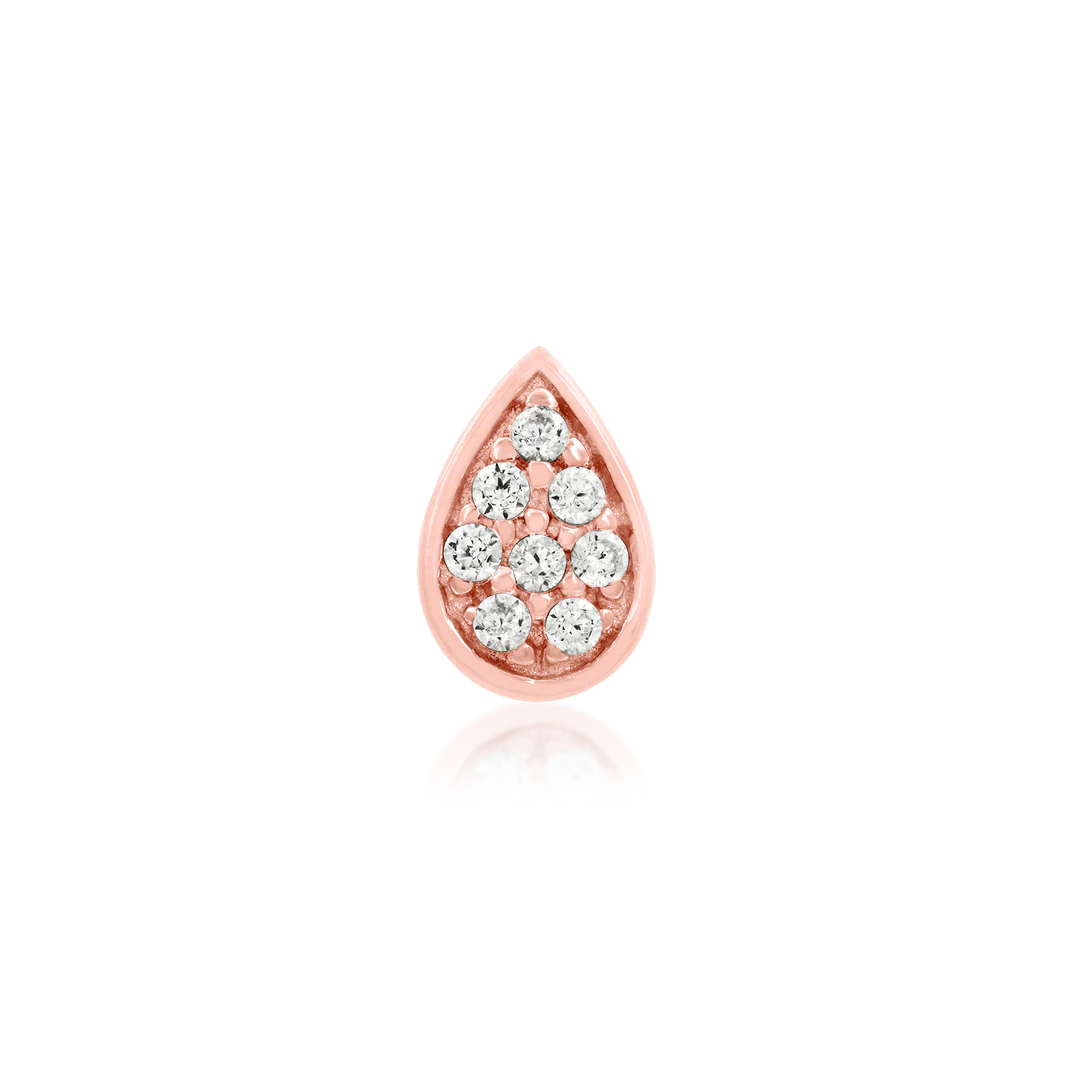 PEAR WITH CZ - THREADLESS END *PRE-ORDER* Junipurr Jewelry