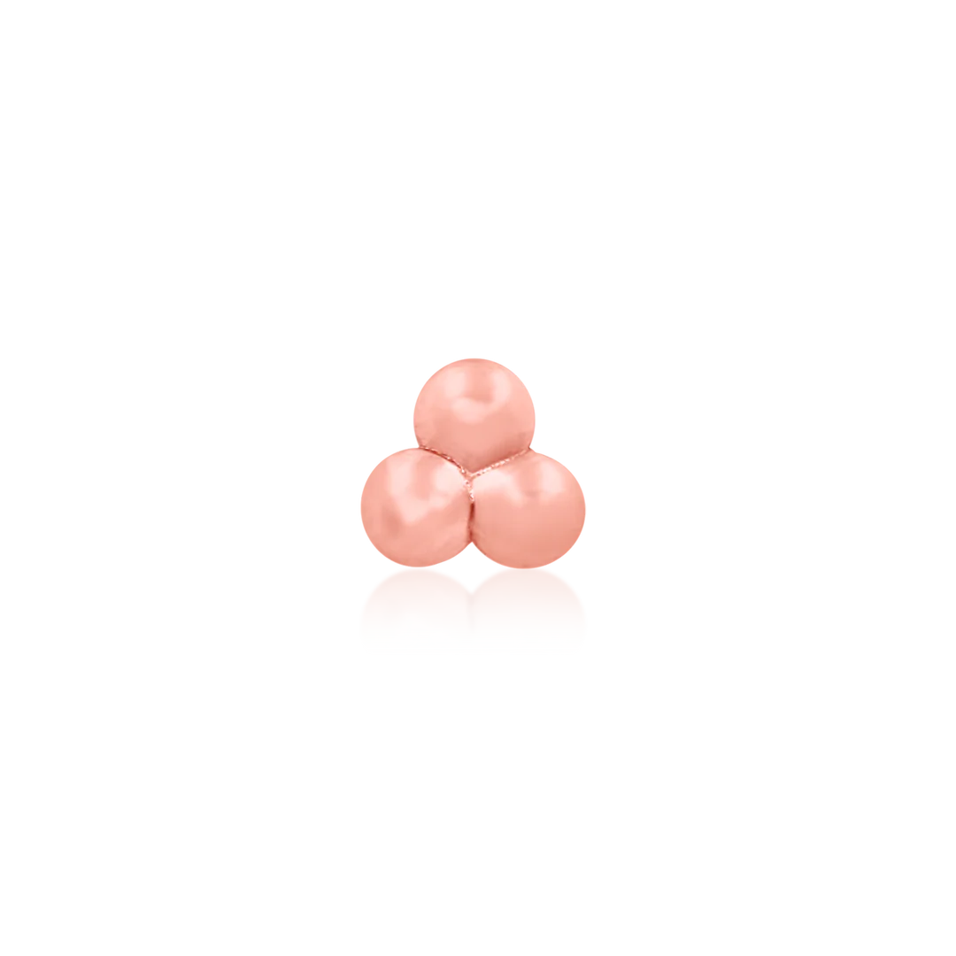 GOLD TRI-BEAD - THREADLESS END *PRE-ORDER* Junipurr Jewelry