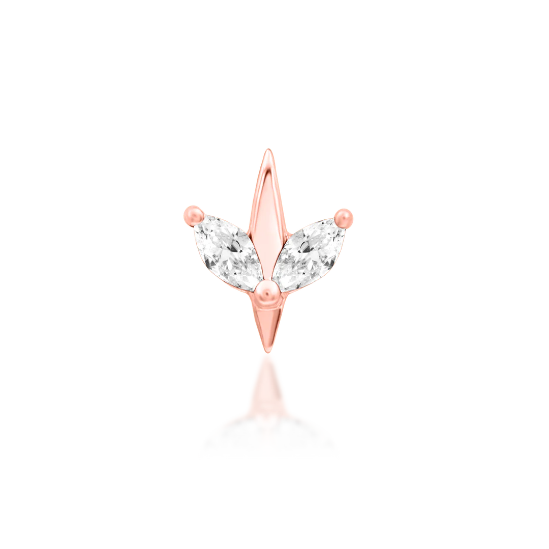 LUCIENNE WHITE CZ - THREADLESS END *PRE-ORDER* Junipurr Jewelry