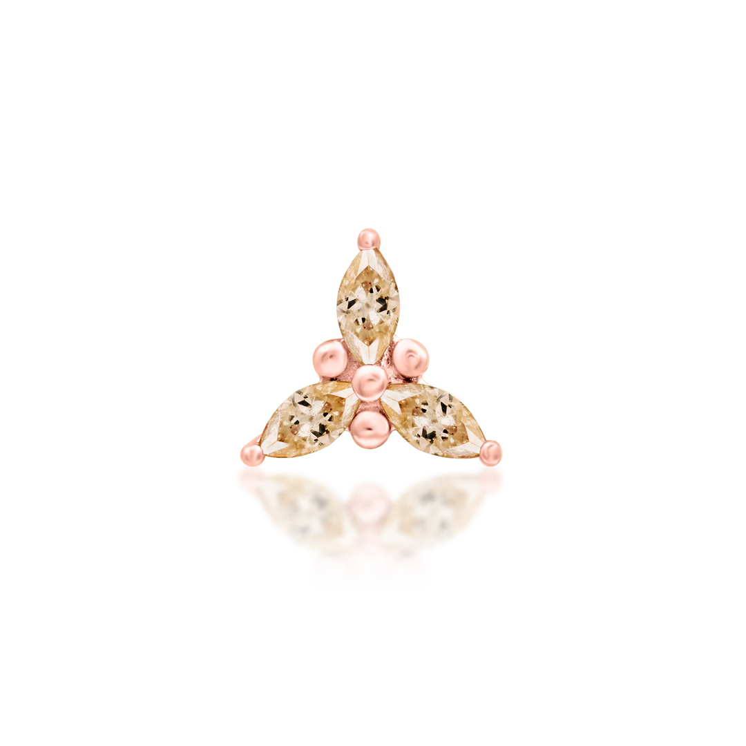 MABEL + CHAMPAGNE CZ - THREADLESS END *PRE-ORDER* Junipurr Jewelry