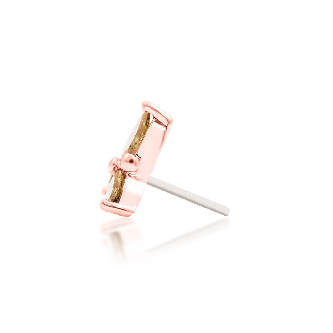 MABEL + CHAMPAGNE CZ - THREADLESS END *PRE-ORDER* Junipurr Jewelry