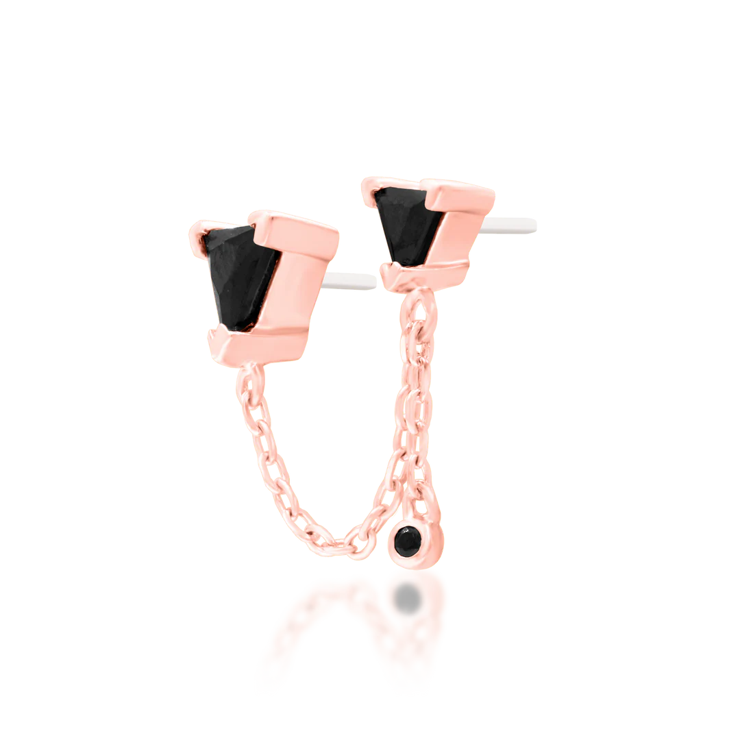 NESSA + BLACK CZ - THREADLESS END *PRE-ORDER* Junipurr Jewelry