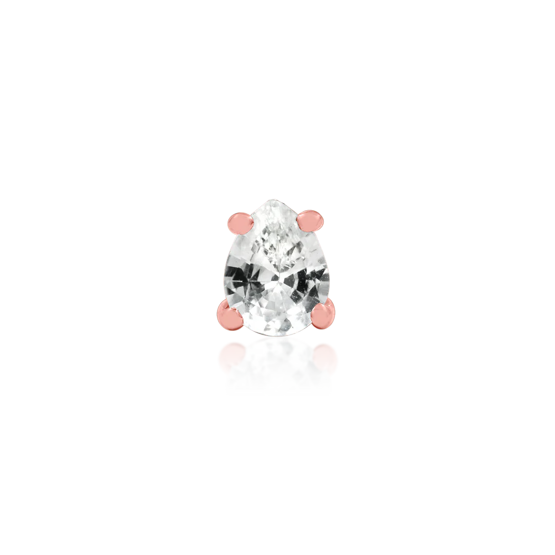 PEAR-CUT CZ - THREADLESS END *PRE-ORDER* Junipurr Jewelry