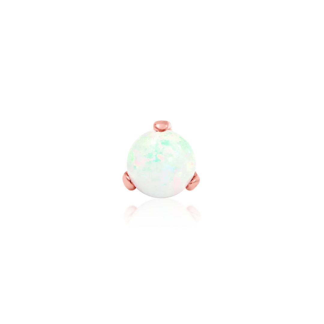 PRONG-SET BALL WITH OPAL - THREADLESS END *PRE-ORDER* Junipurr Jewelry