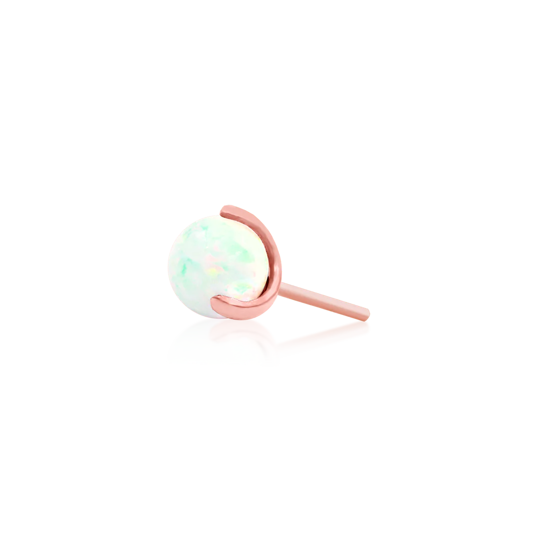 PRONG-SET BALL WITH OPAL - THREADLESS END *PRE-ORDER* Junipurr Jewelry