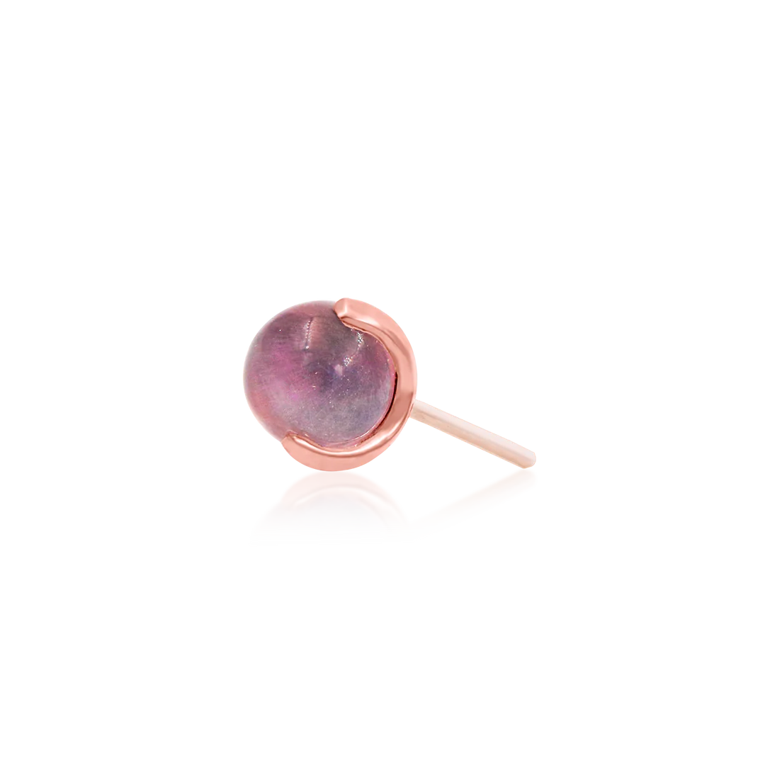 PRONG-SET BALL WITH ROSE QUARTZ - THREADLESS END *PRE-ORDER* Junipurr Jewelry