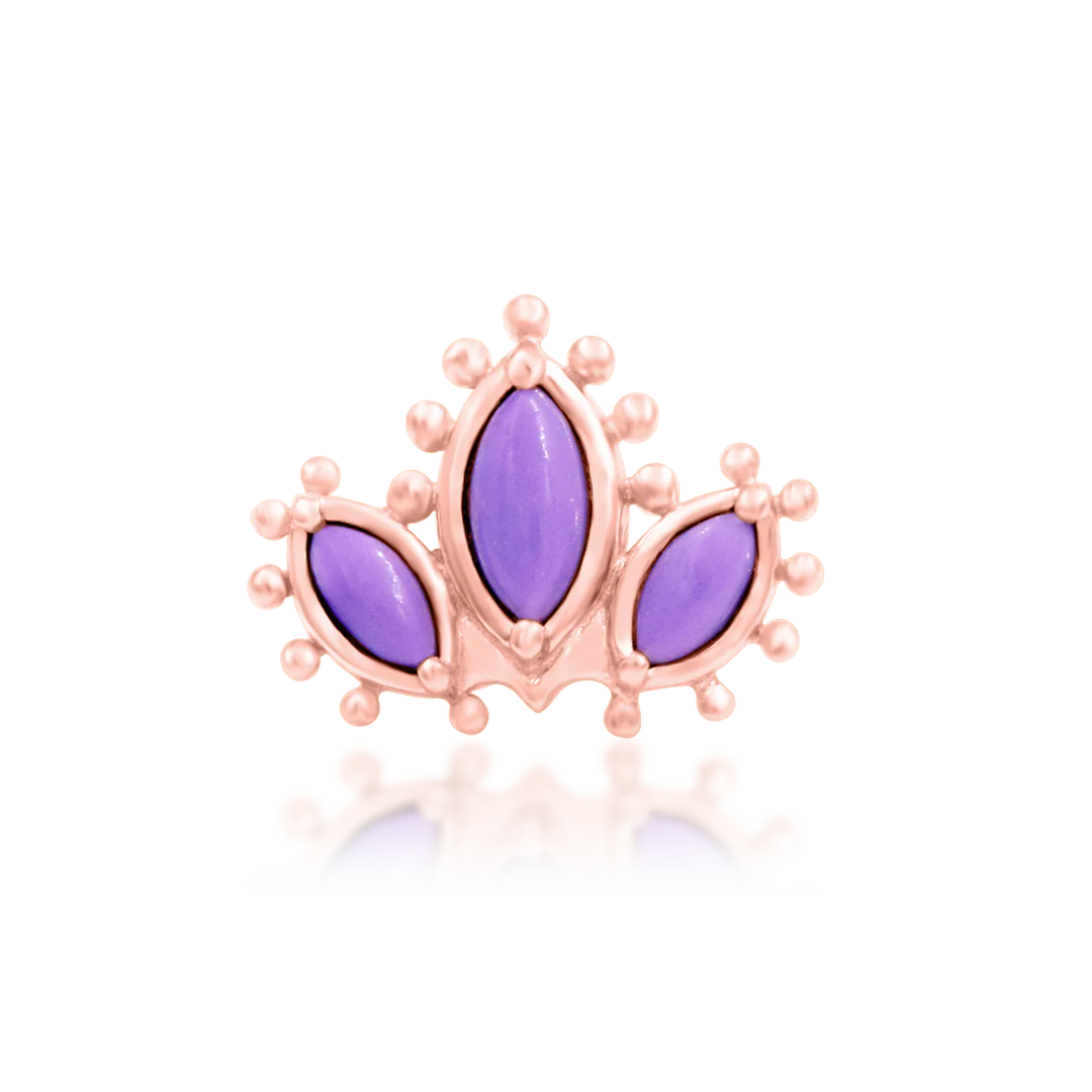 RUMI + PURPLE TURQUOISE - THREADLESS END *PRE-ORDER* Junipurr Jewelry