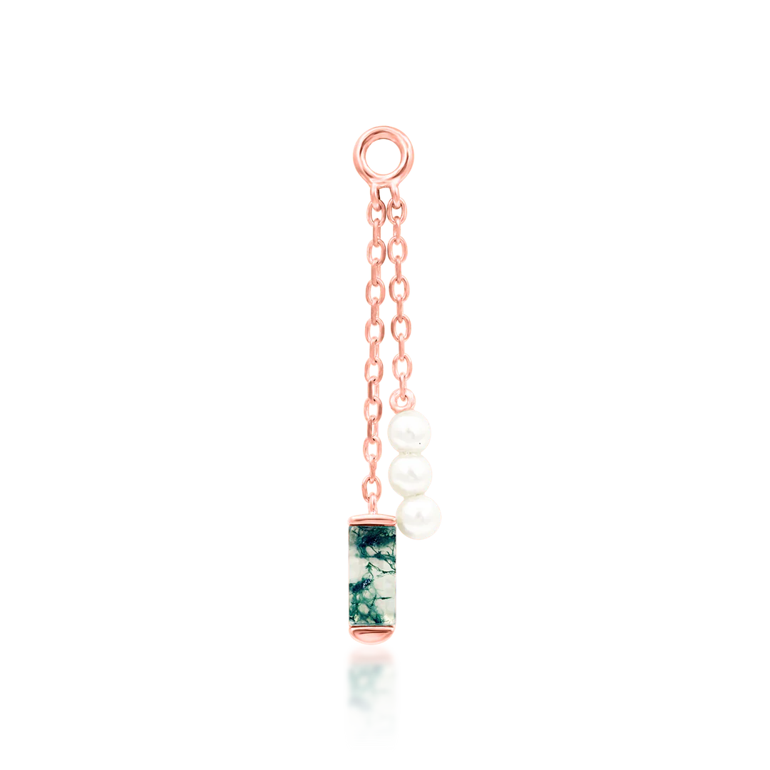 VEQQ II + MOSS AGATE + PEARL - CHARM *PRE-ORDER* Junipurr Jewelry