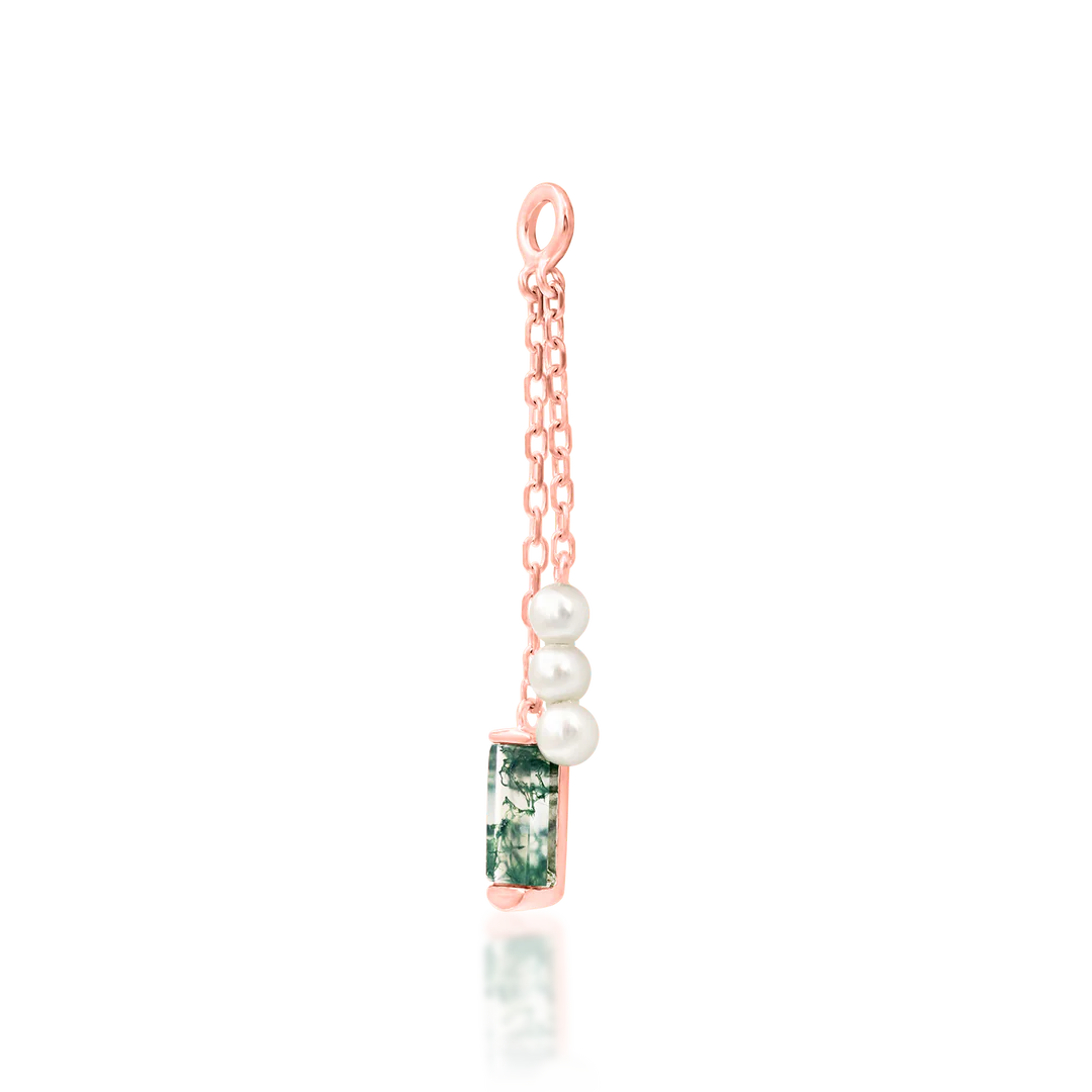 VEQQ II + MOSS AGATE + PEARL - CHARM *PRE-ORDER* Junipurr Jewelry