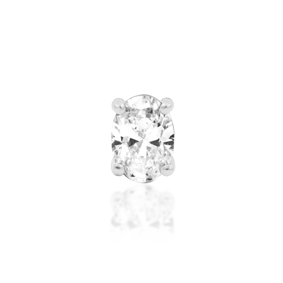 DIAMOND OVAL - THREADLESS END *PRE-ORDER* Junipurr Jewelry