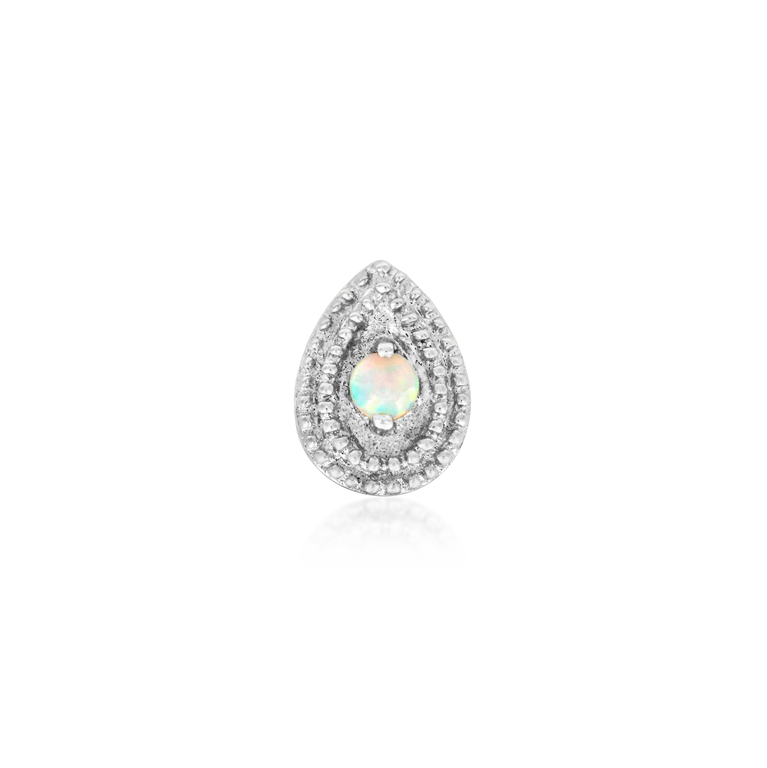 PEAR OPAL DOUBLE MILLGRAIN - THREADLESS END *PRE-ORDER* Junipurr Jewelry