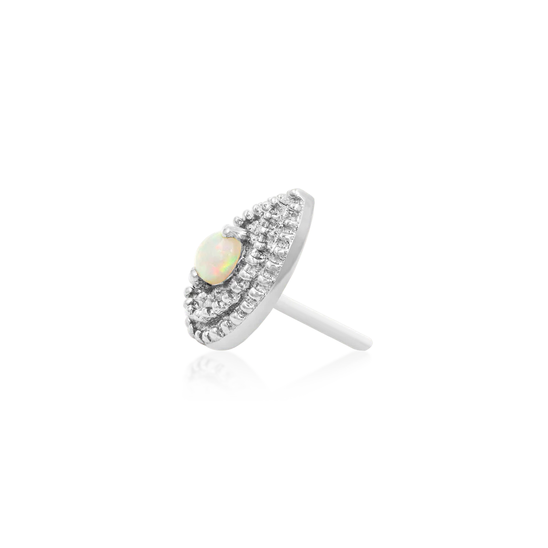 PEAR OPAL DOUBLE MILLGRAIN - THREADLESS END *PRE-ORDER* Junipurr Jewelry