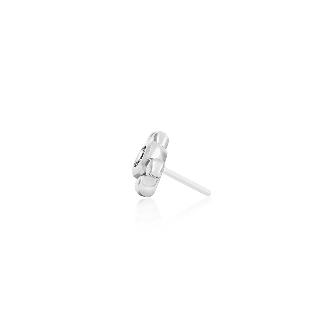 BEZEL SET DOUBLE TRI-BEAD CZ - THREADLESS END *PRE-ORDER* Junipurr Jewelry