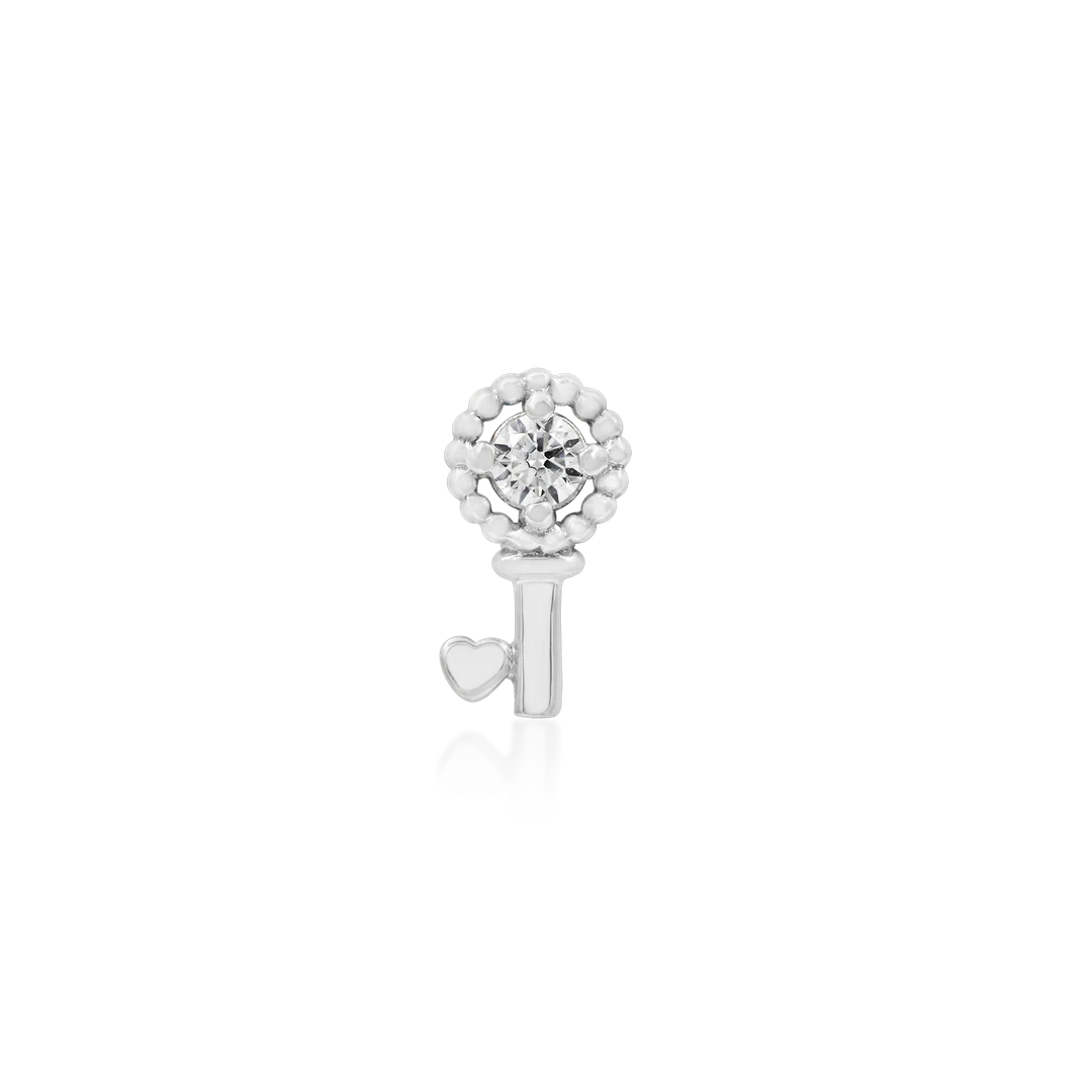 GOLD KEY WITH HEART - THREADLESS END *PRE-ORDER* Junipurr Jewelry