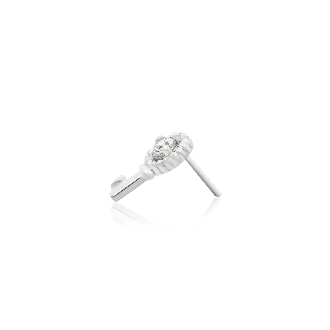 GOLD KEY WITH HEART - THREADLESS END *PRE-ORDER* Junipurr Jewelry