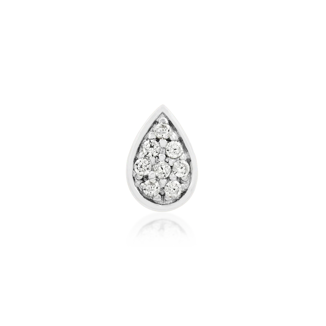 PEAR WITH CZ - THREADLESS END *PRE-ORDER* Junipurr Jewelry