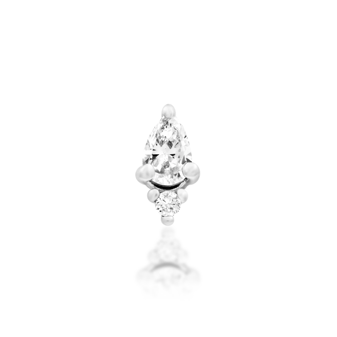 KARMA WHITE CZ - THREADLESS END *PRE-ORDER* Junipurr Jewelry