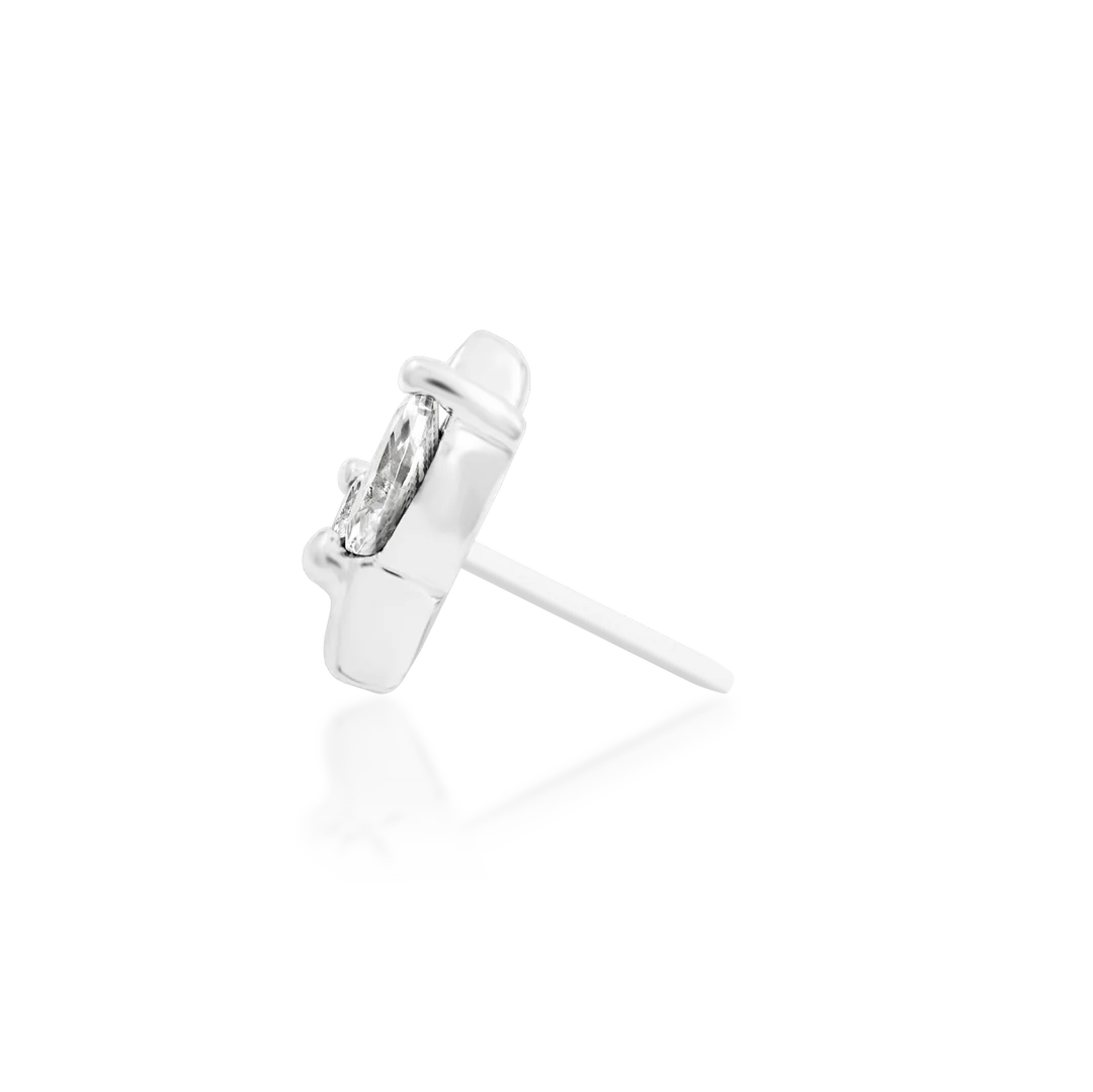 LUCIENNE WHITE CZ - THREADLESS END *PRE-ORDER* Junipurr Jewelry
