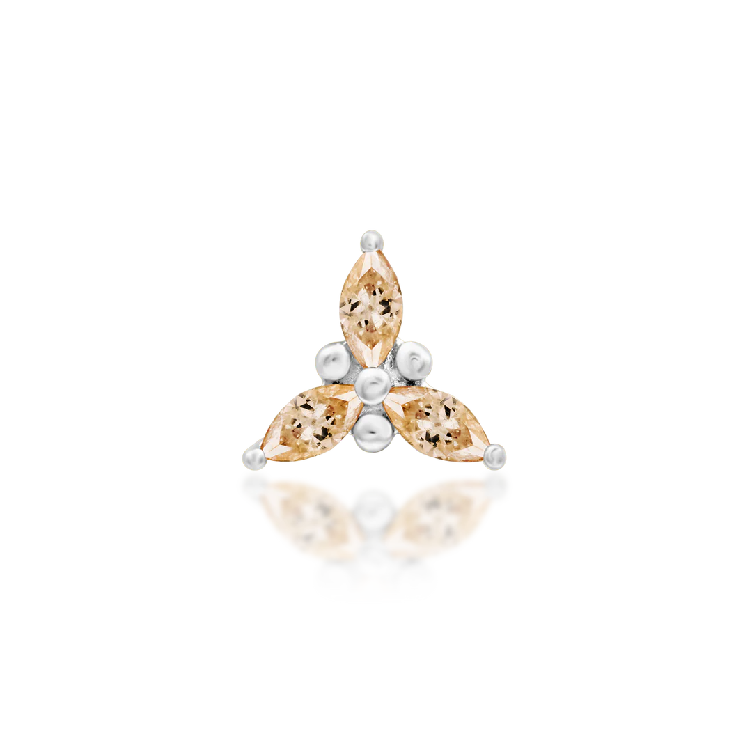 MABEL + CHAMPAGNE CZ - THREADLESS END *PRE-ORDER* Junipurr Jewelry