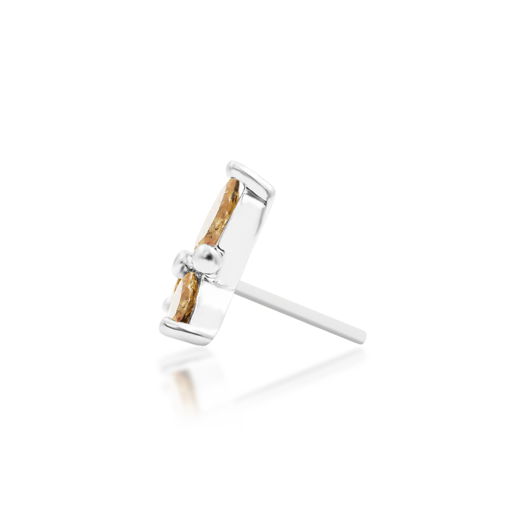 MABEL + CHAMPAGNE CZ - THREADLESS END *PRE-ORDER* Junipurr Jewelry