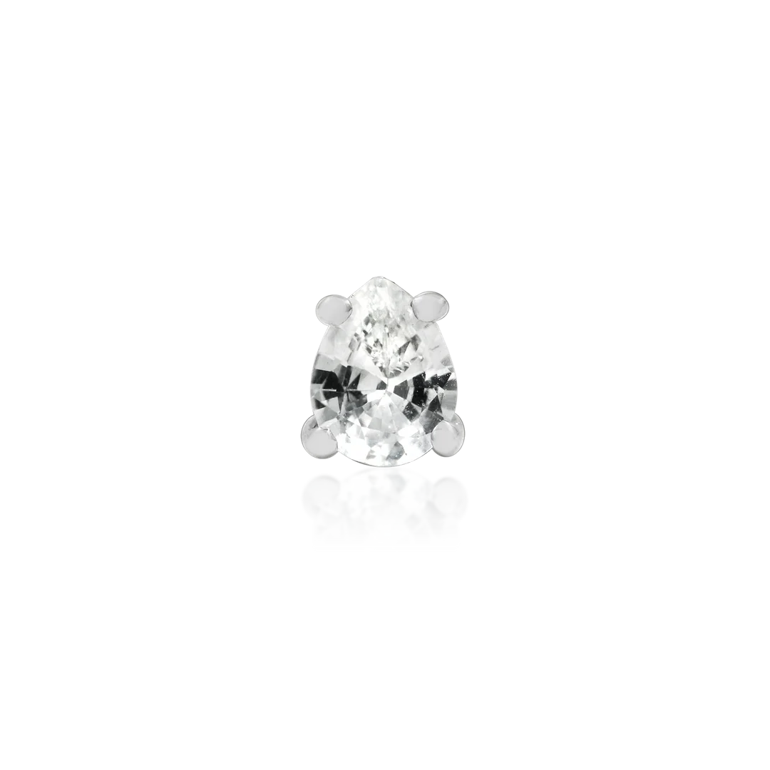 PEAR-CUT CZ - THREADLESS END *PRE-ORDER* Junipurr Jewelry