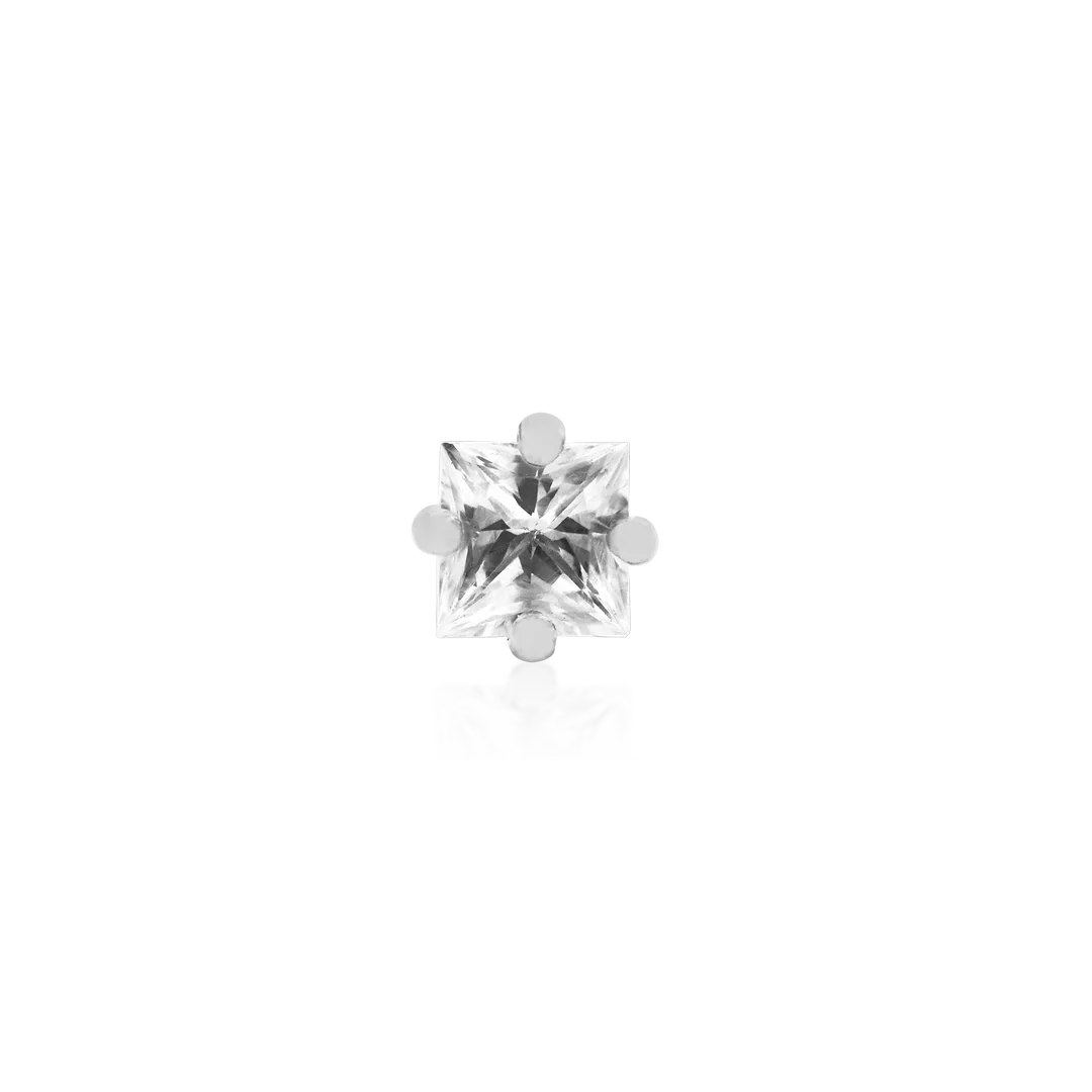 PRINCESS CUT CZ - THREADLESS END *PRE-ORDER* Junipurr Jewelry