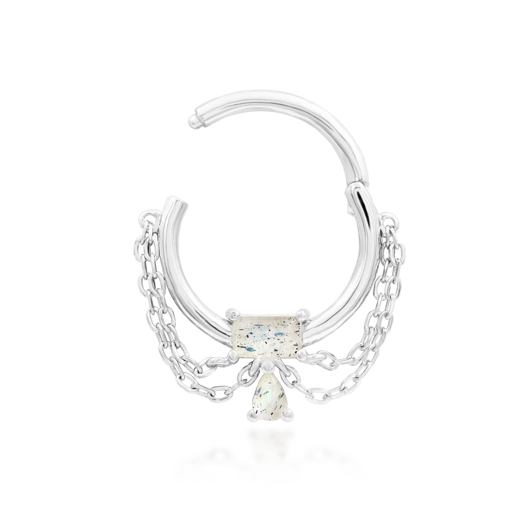 ROSALYN + LABRADORITE - CLICKER RING *PRE-ORDER* Junipurr Jewelry