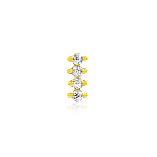 4 GEM BAR CZ THREADLESS END *PRE-ORDER* Junipurr Jewelry