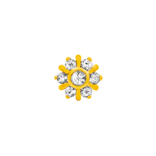 7 GEM RADIANT CZ CLUSTER - THREADLESS END *PRE-ORDER* Junipurr Jewelry