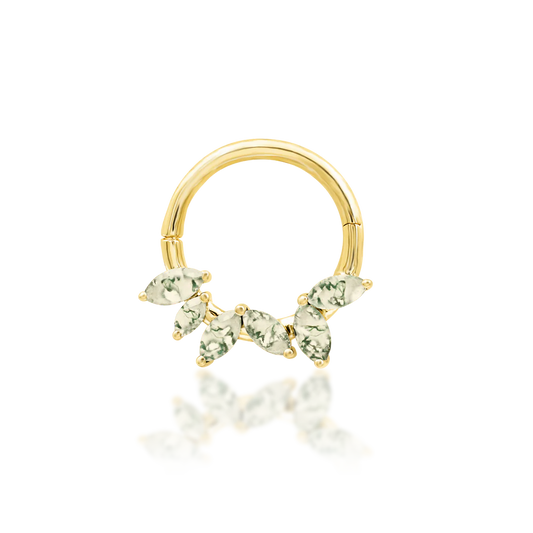 ALICIA + MOSS AGATE - CLICKER RING *PRE-ORDER* Junipurr Jewelry