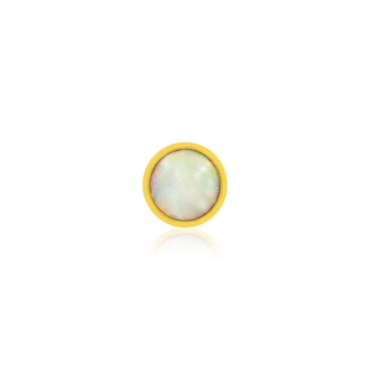 BEZEL SET CUP WITH OPAL - THREADLESS END *PRE-ORDER* Junipurr Jewelry