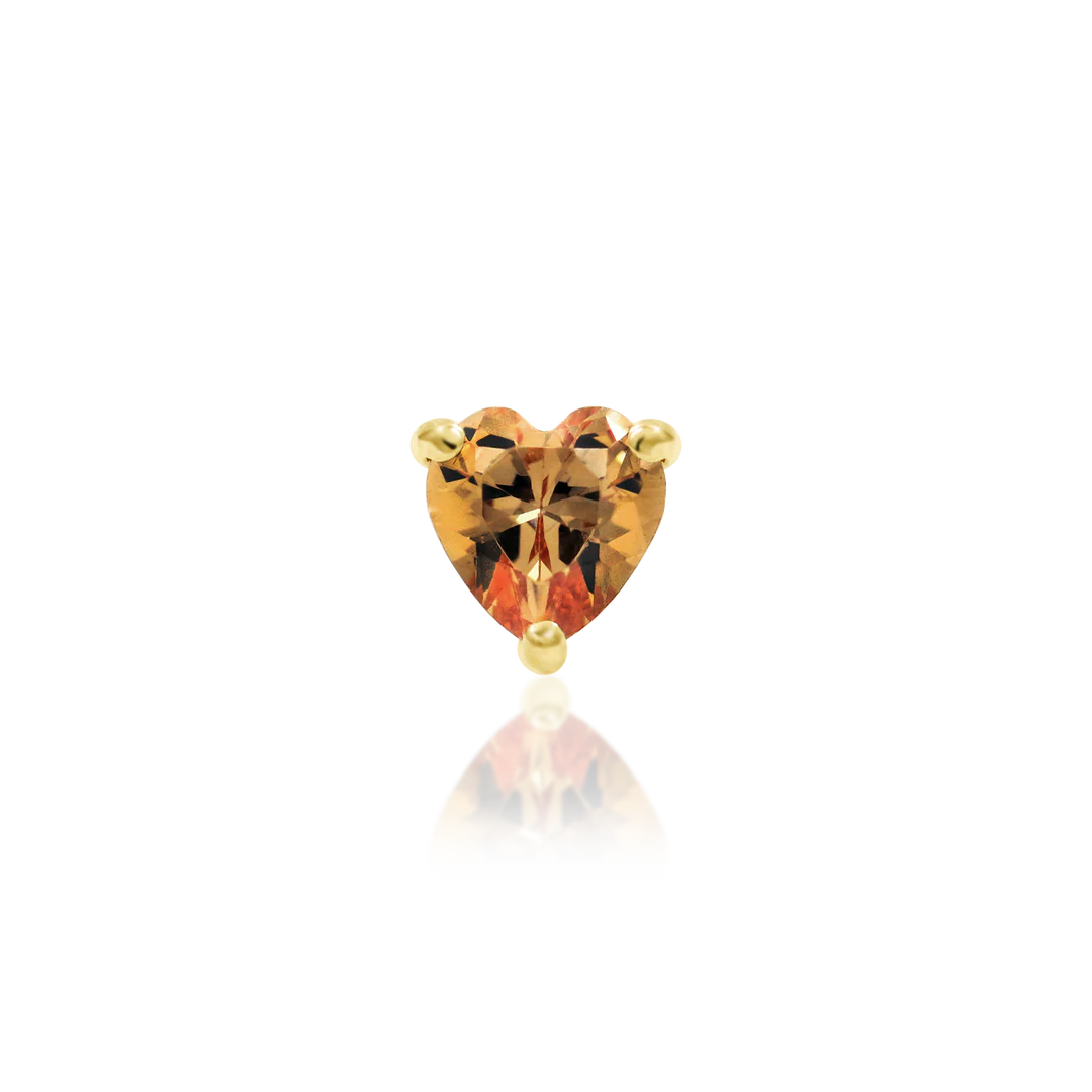 DARK CHAMPAGNE HEART - THREADLESS END *PRE-ORDER* Junipurr Jewelry