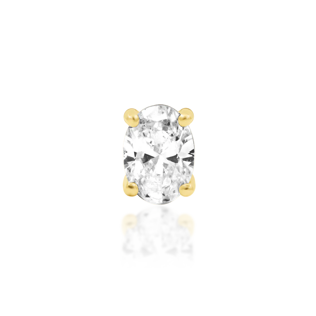 DIAMOND OVAL - THREADLESS END *PRE-ORDER* Junipurr Jewelry