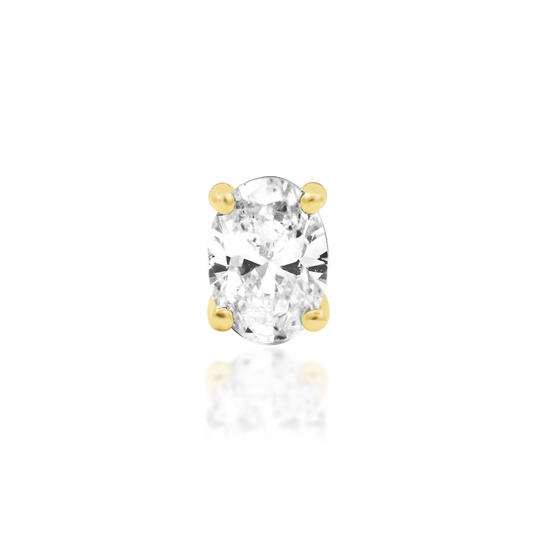 DIAMOND OVAL - THREADLESS END *PRE-ORDER* Junipurr Jewelry