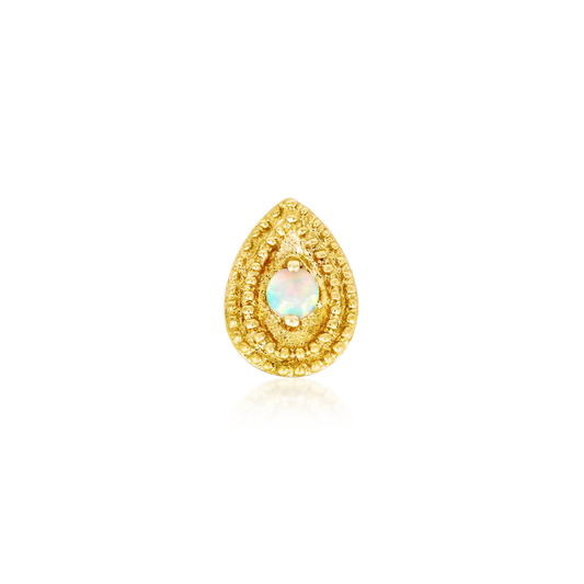 PEAR OPAL DOUBLE MILLGRAIN - THREADLESS END *PRE-ORDER* Junipurr Jewelry