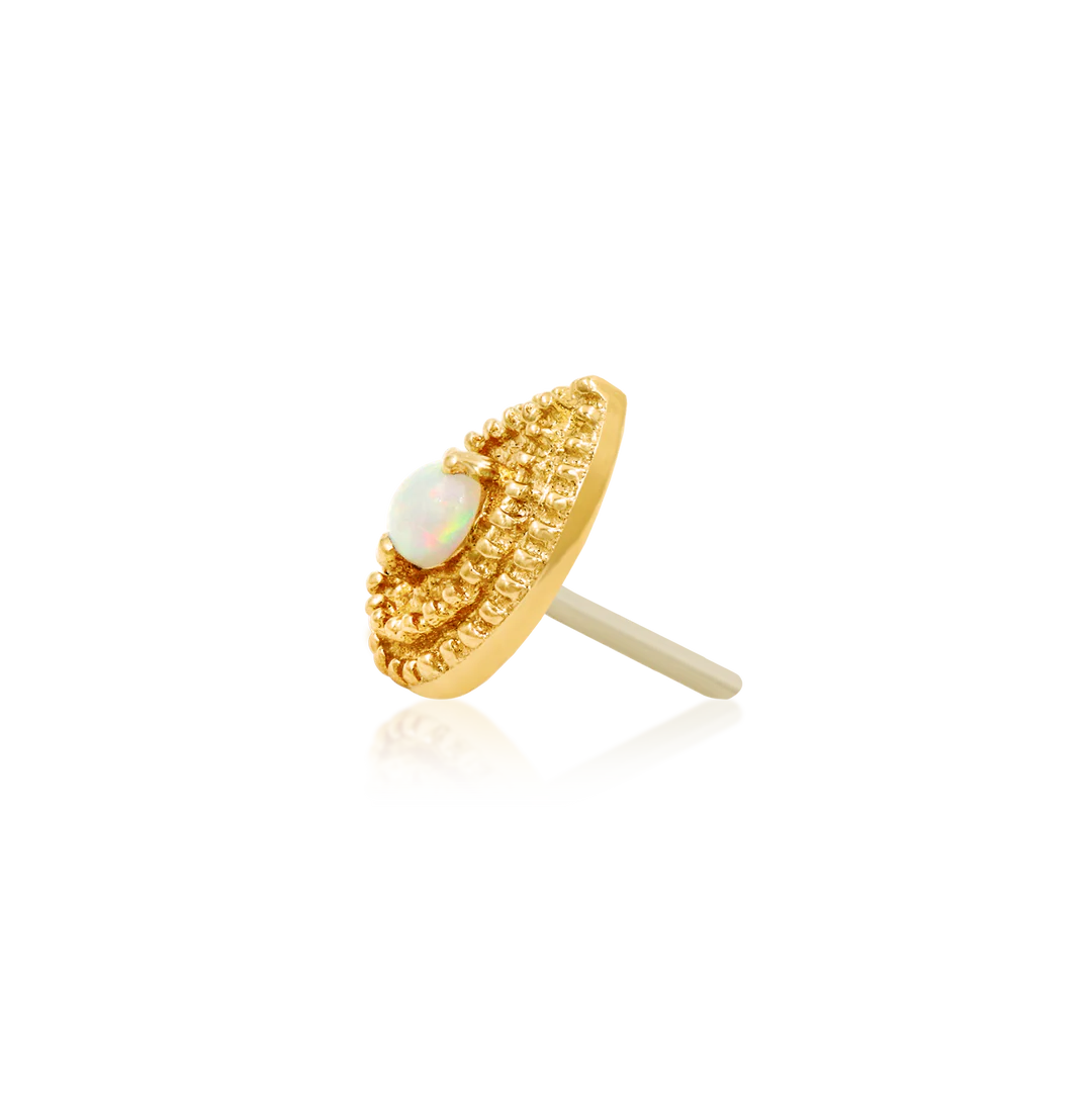PEAR OPAL DOUBLE MILLGRAIN - THREADLESS END *PRE-ORDER* Junipurr Jewelry