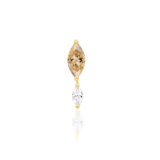 EMERSYN + CHAMPAGNE CZ - THREADLESS END *PRE-ORDER* Junipurr Jewelry