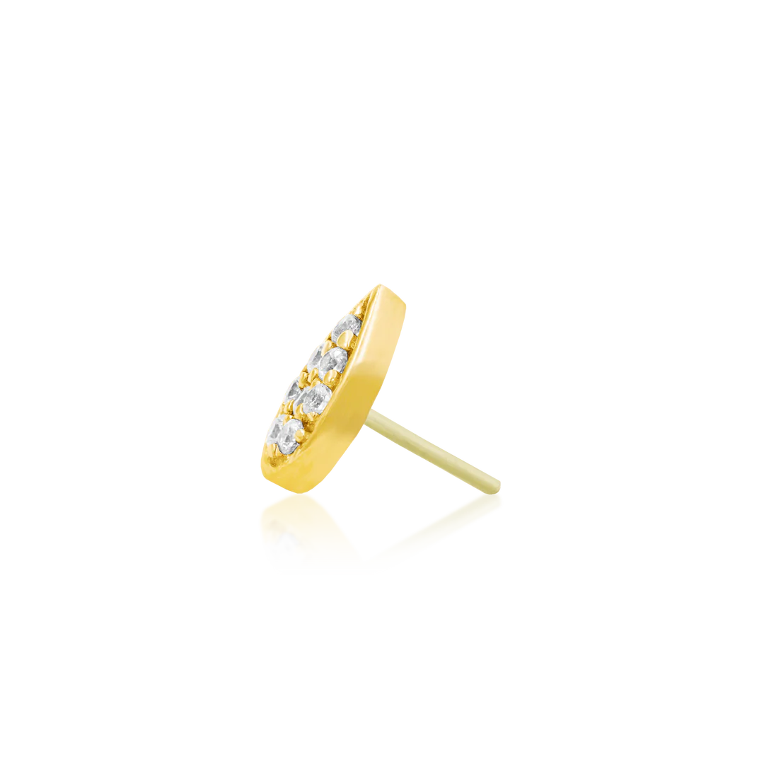 PEAR WITH CZ - THREADLESS END *PRE-ORDER* Junipurr Jewelry