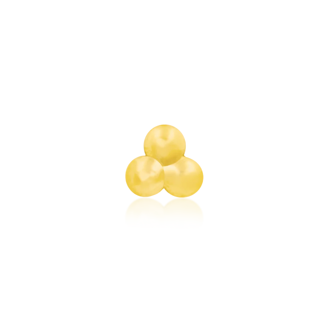 GOLD TRI-BEAD - THREADLESS END *PRE-ORDER* Junipurr Jewelry