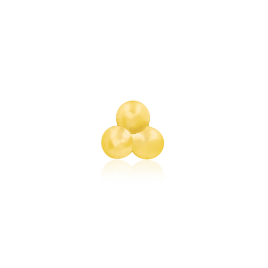 GOLD TRI-BEAD - THREADLESS END *PRE-ORDER* Junipurr Jewelry