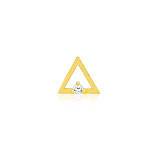 TRIANGLE WITH CZ - THREADLESS END *PRE-ORDER* Junipurr Jewelry