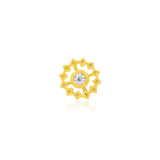 WHEEL WITH CZ STONE - THREADLESS END *PRE-ORDER* Junipurr Jewelry