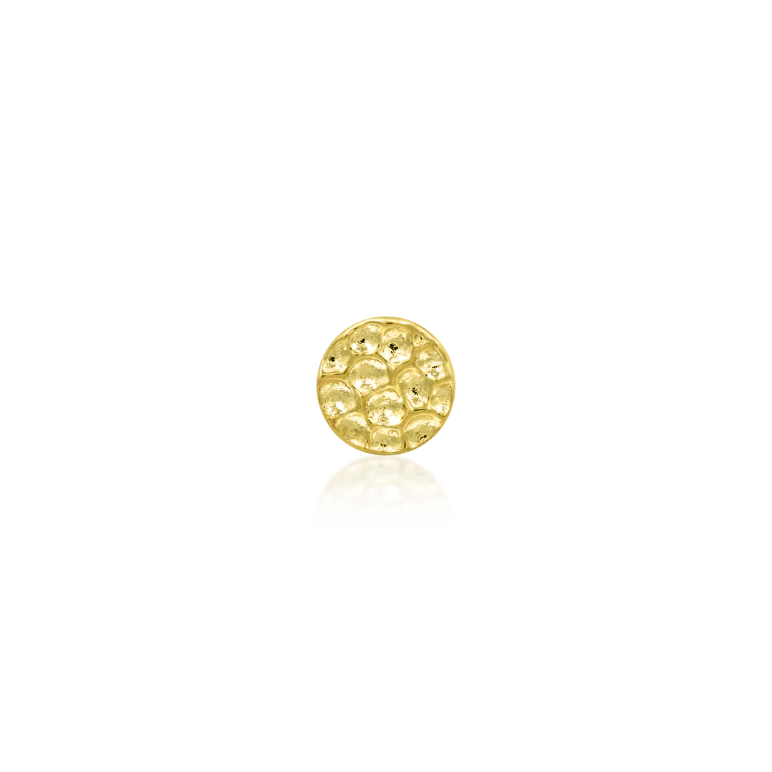 HAMMERED DISK - THREADLESS END *PRE-ORDER* Junipurr Jewelry