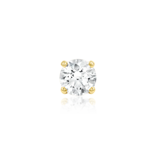 HIGHER PROFILE 4 PRONG SET CZ - THREADLESS END *PRE-ORDER* Junipurr Jewelry