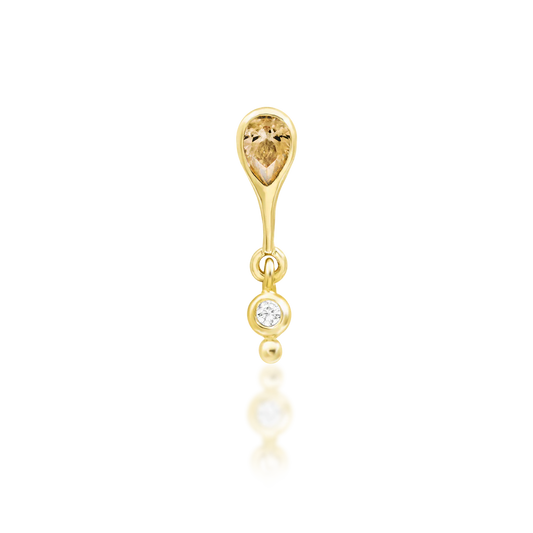LEILANI + CHAMPAGNE CZ - THREADLESS END *PRE-ORDER* Junipurr Jewelry