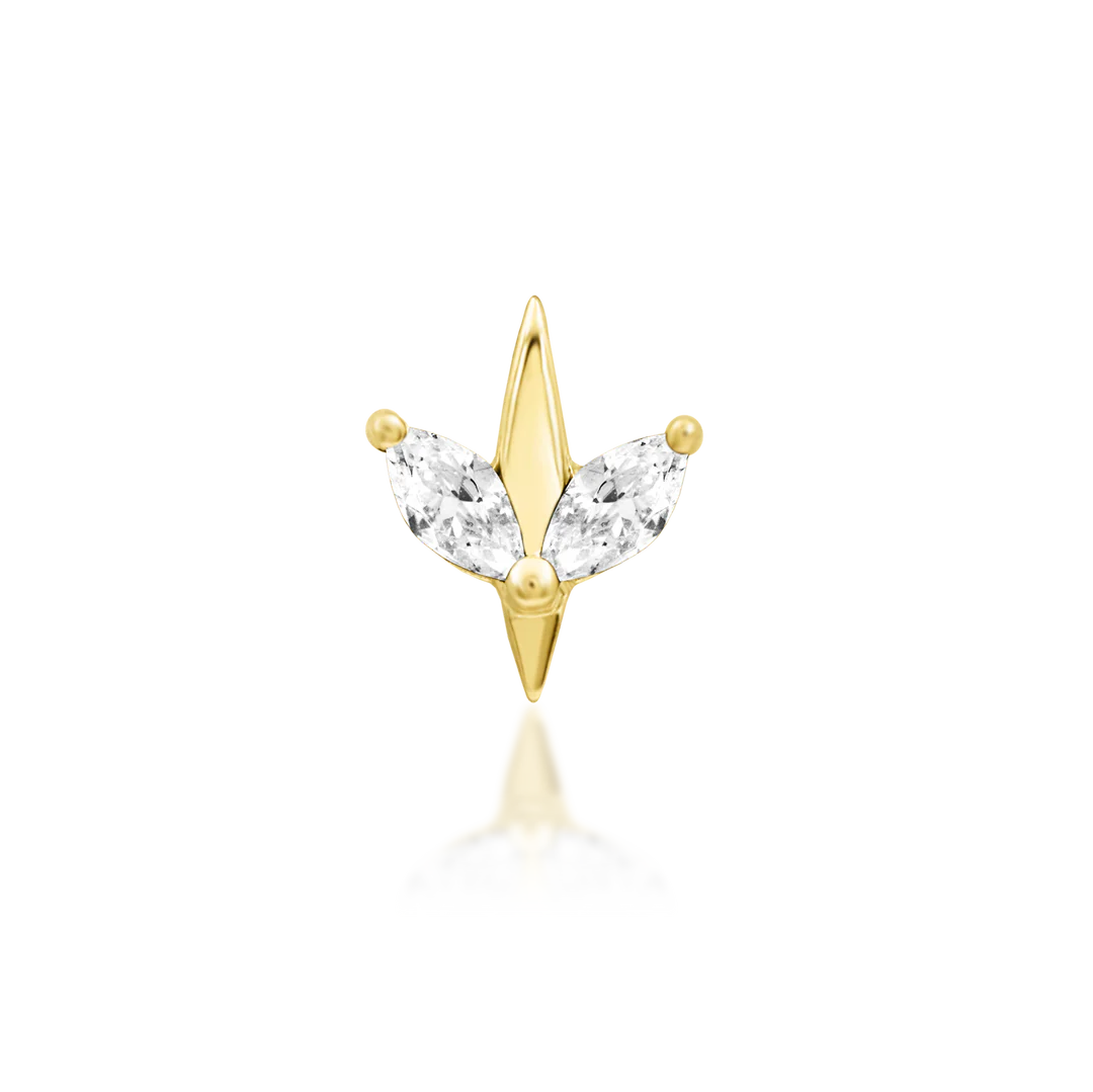 LUCIENNE WHITE CZ - THREADLESS END *PRE-ORDER* Junipurr Jewelry